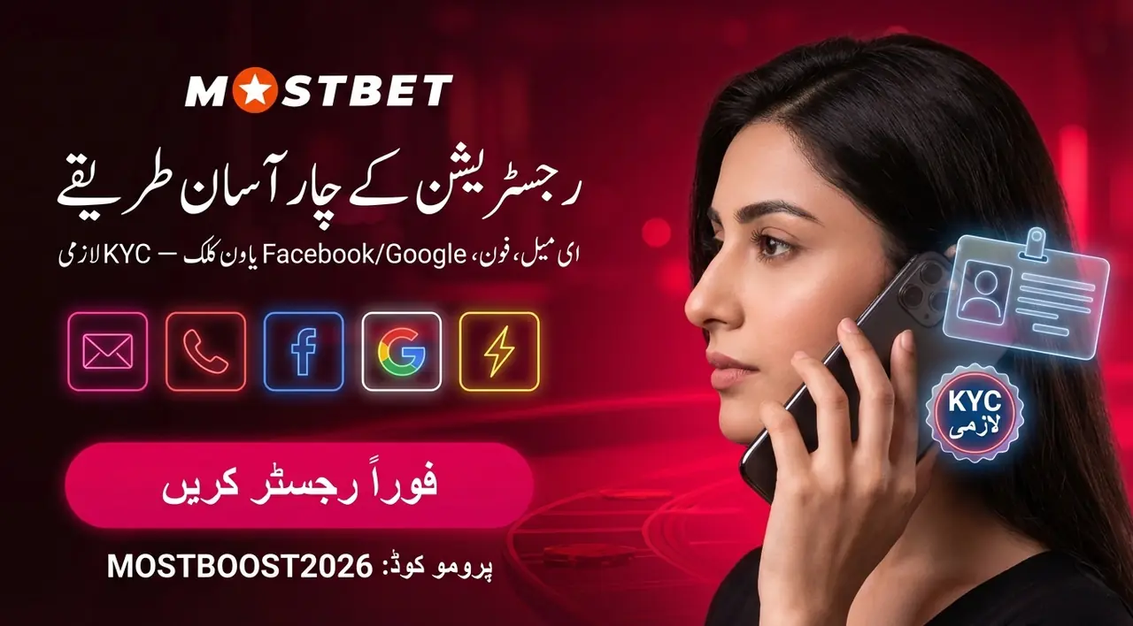 Mostbet registration and login steps